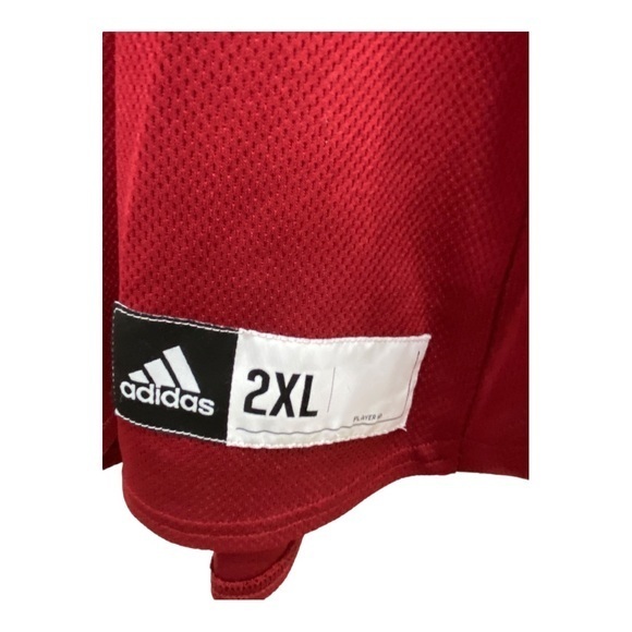 Adidas Baseball Jersey‎ Men's Maroon/ White Two-Button Mesh size 2XL - Picture 3 of 4